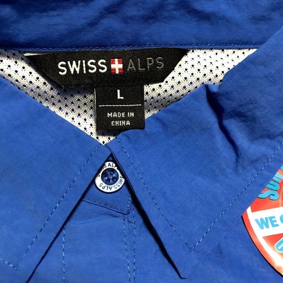 Swiss Alps Womens Nylon Fishing Shirt UPF 40+ Sun Protection Blue Size XL - Picture 8 of 9